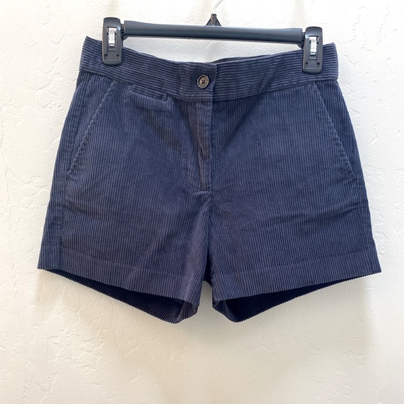 NWT/J. Crew Navy Blue Corduroy Shorts Size 2 - Picture 1 of 8